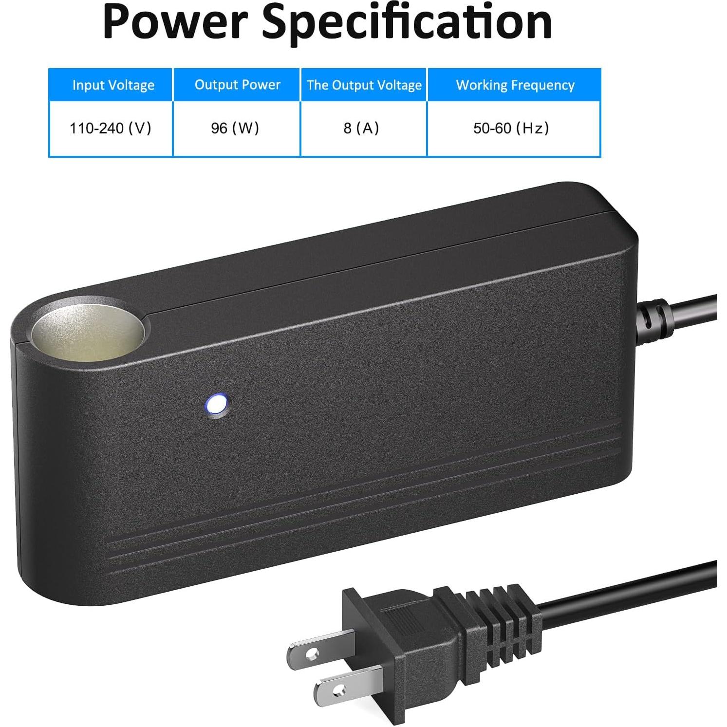 Adaptador de corriente 12V 8A Suacopzar para encendedor de auto