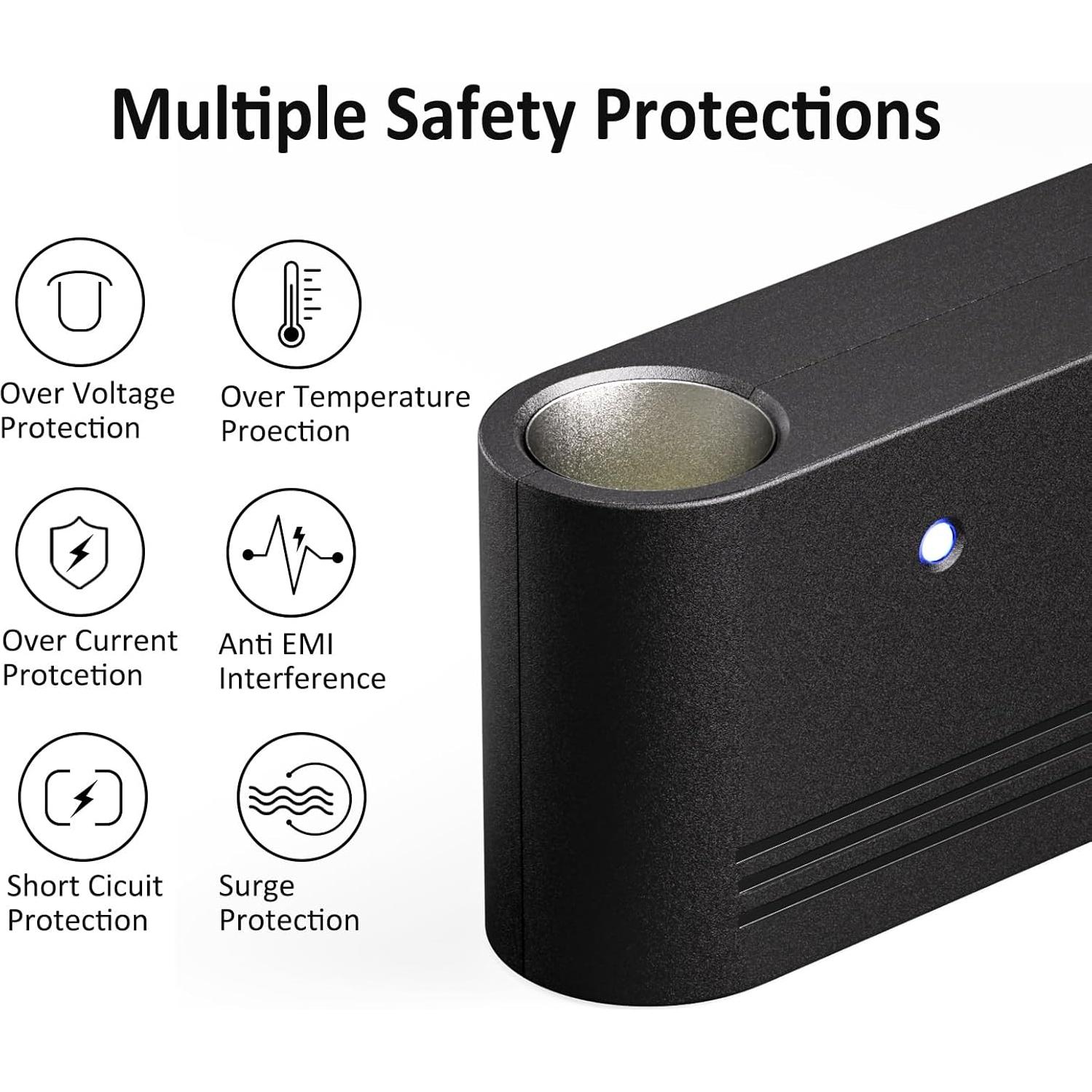 Adaptador de corriente 12V 8A Suacopzar para encendedor de auto