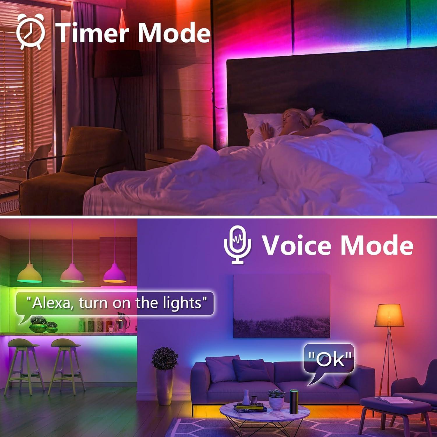 Tira LED inteligente Sumaote 5m RGBW COB 24V 784 LEDs/m