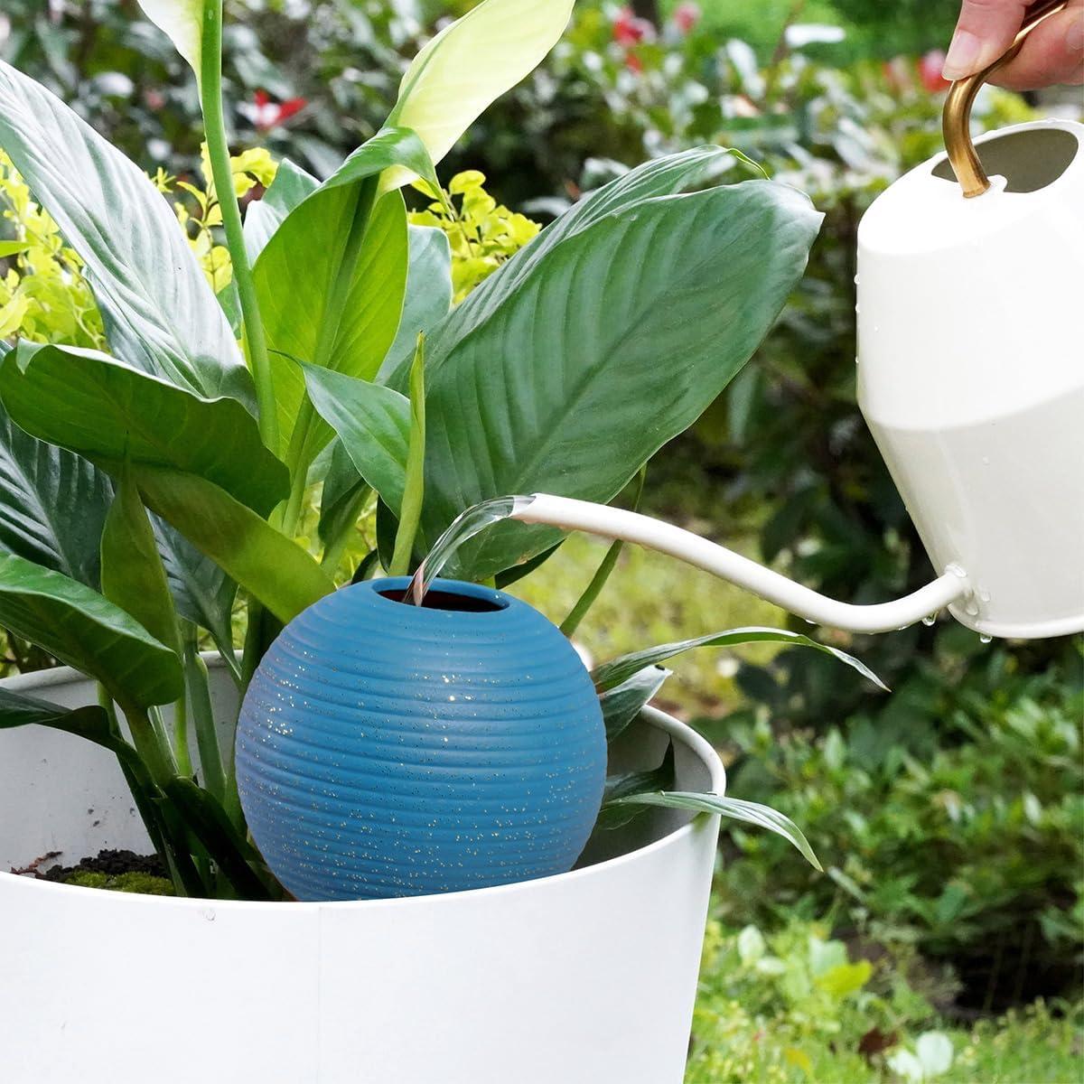 Juego de 4 Esferas de Riego Eusbon 14oz Azul para Plantas