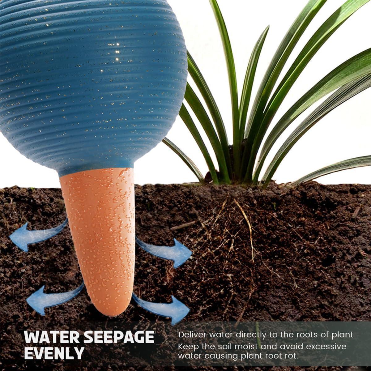 Juego de 4 Esferas de Riego Eusbon 14oz Azul para Plantas