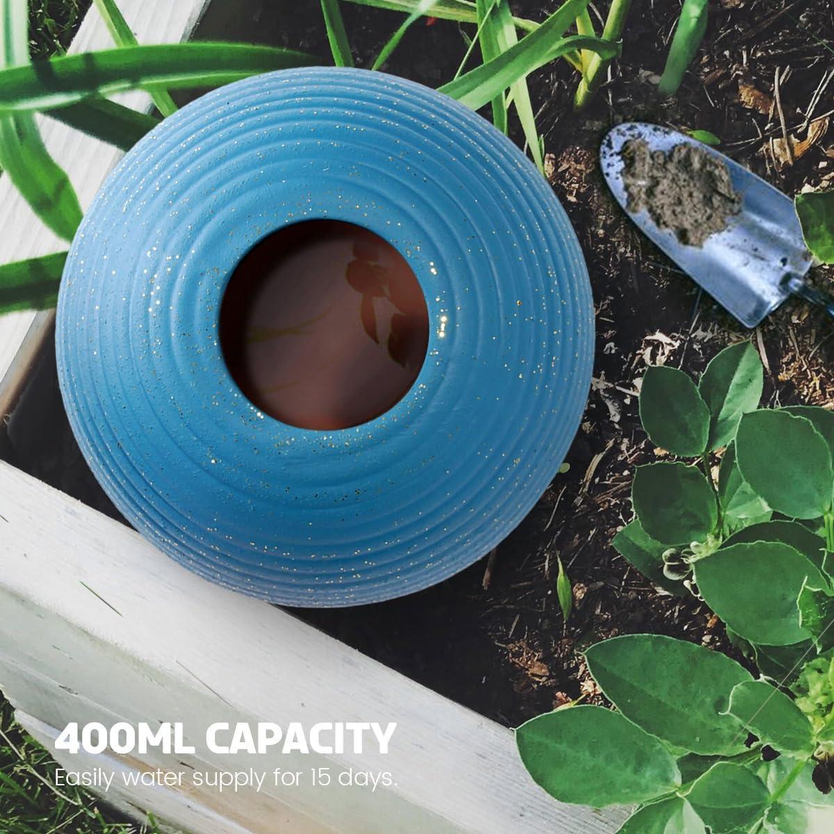 Juego de 4 Esferas de Riego Eusbon 14oz Azul para Plantas