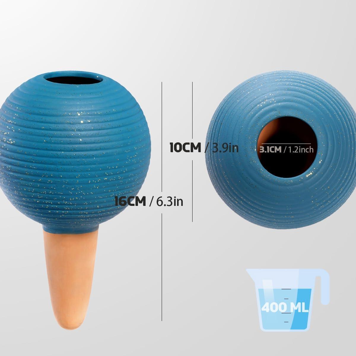 Juego de 4 Esferas de Riego Eusbon 14oz Azul para Plantas