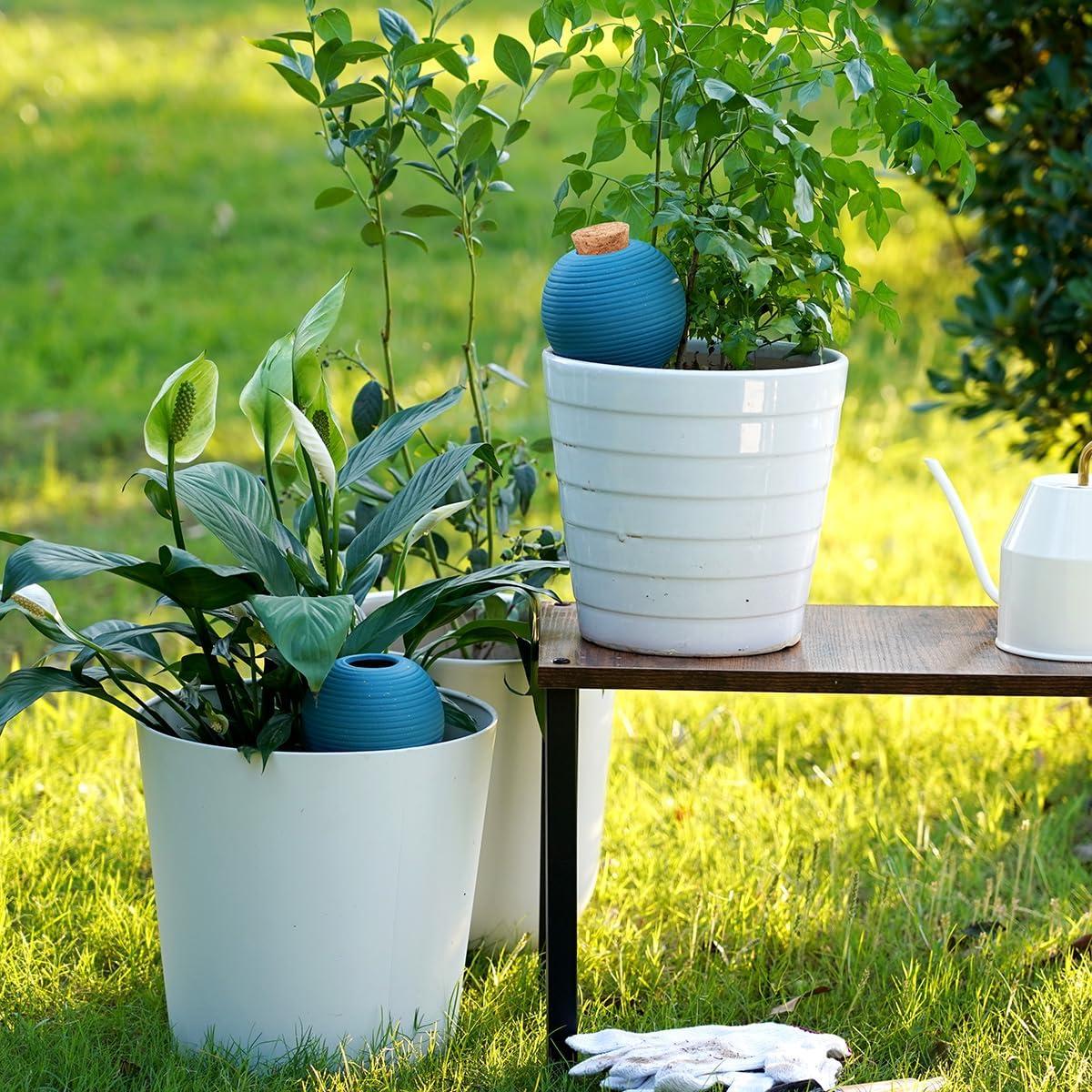 Juego de 4 Esferas de Riego Eusbon 14oz Azul para Plantas