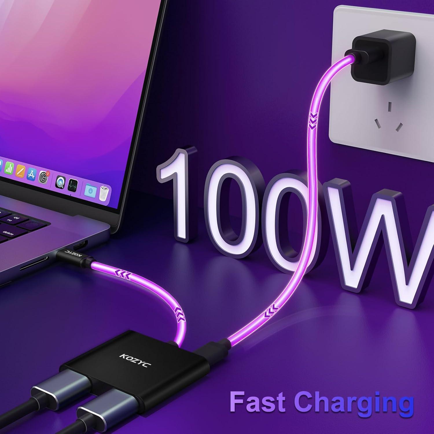 Adaptador USB C a Doble HDMI 4K KOZYC Hub 4 en 1 Negro