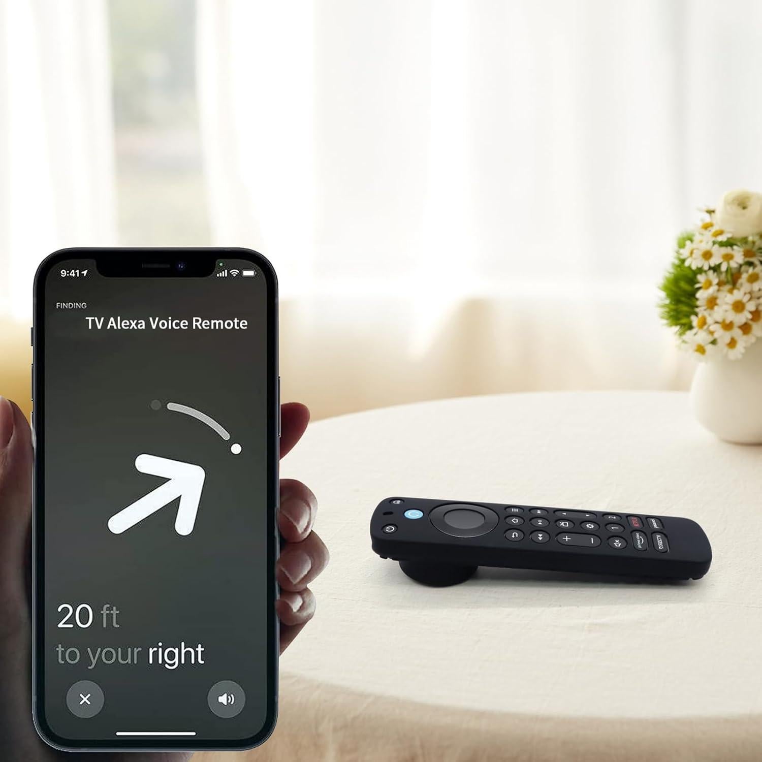 Funda de Silicona para Control Remoto Alexa Pro con Soporte AirTag