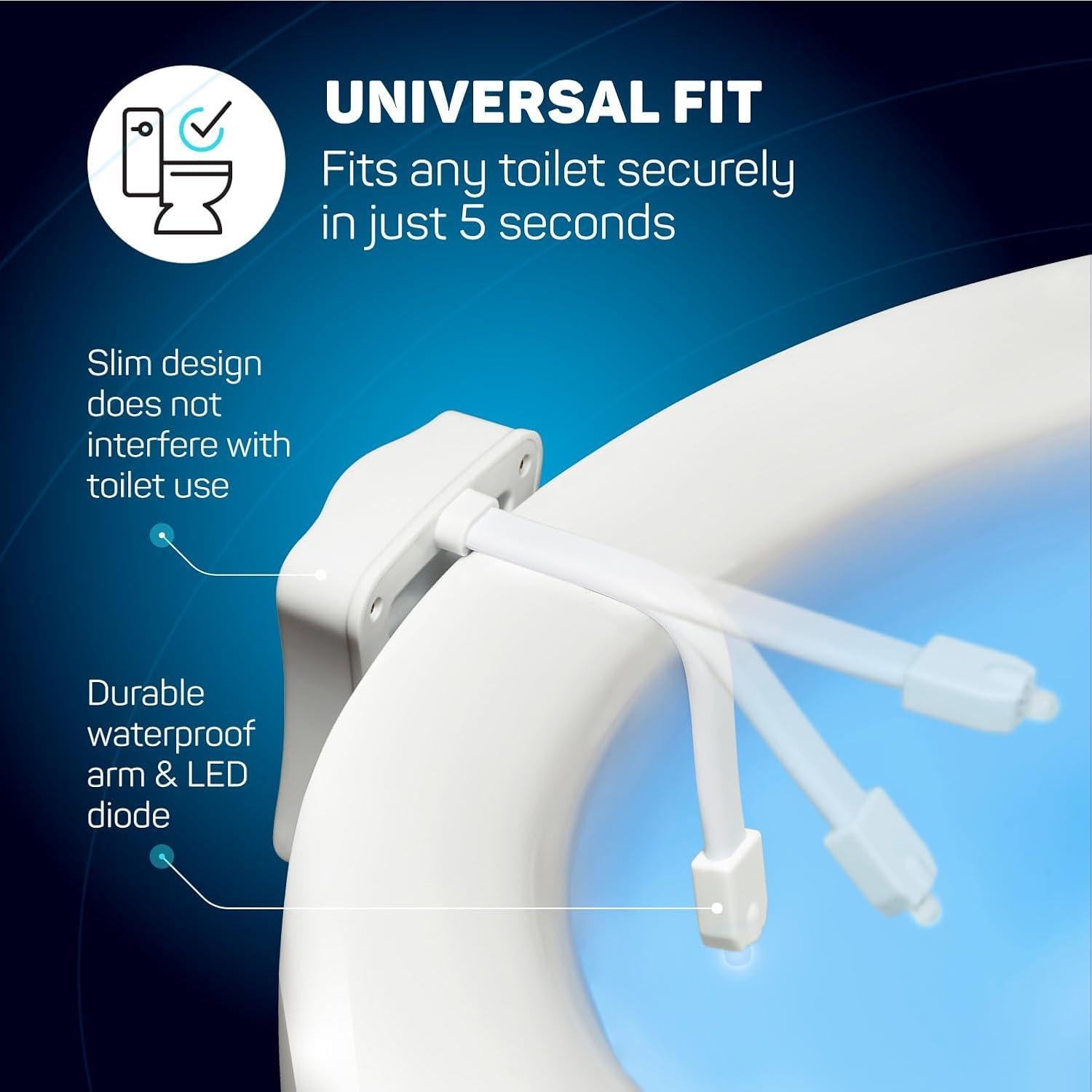 Luz Nocturna para Inodoro ToiLight - Paquete de 2, Sensor de Movimiento