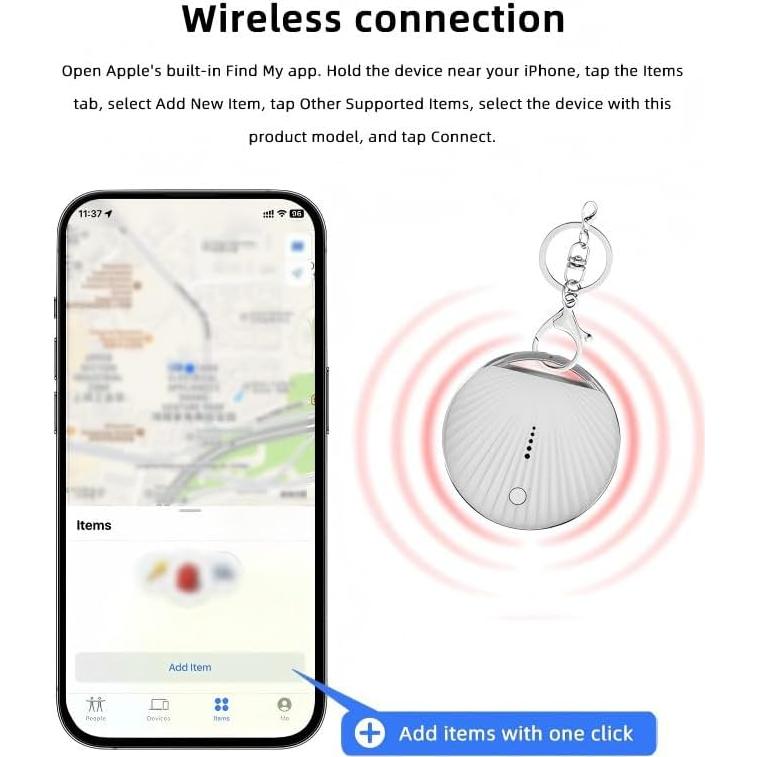 Localizador inteligente MIUXGIO Air-Tags negro - Find My iOS