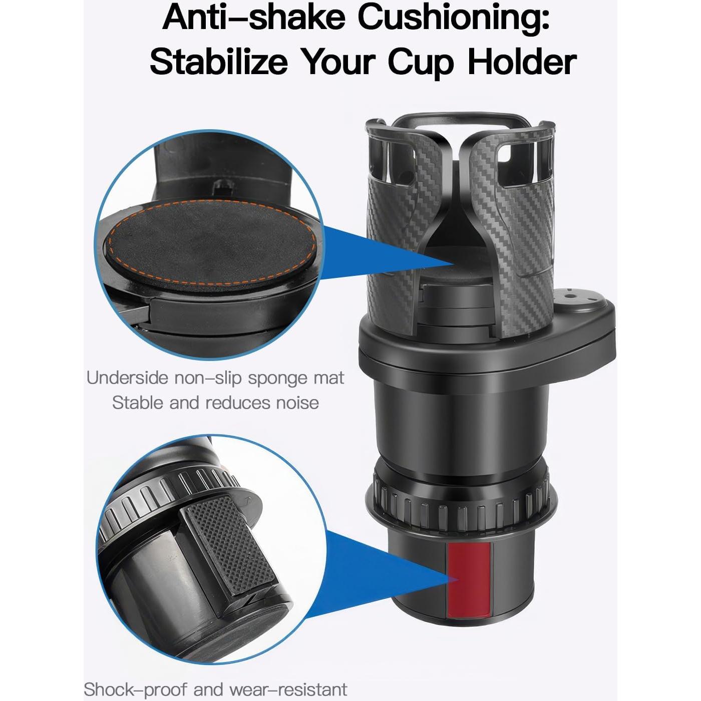 Soporte para Tazas de Coche VisionSync AC006 Ajustable 2 en 1