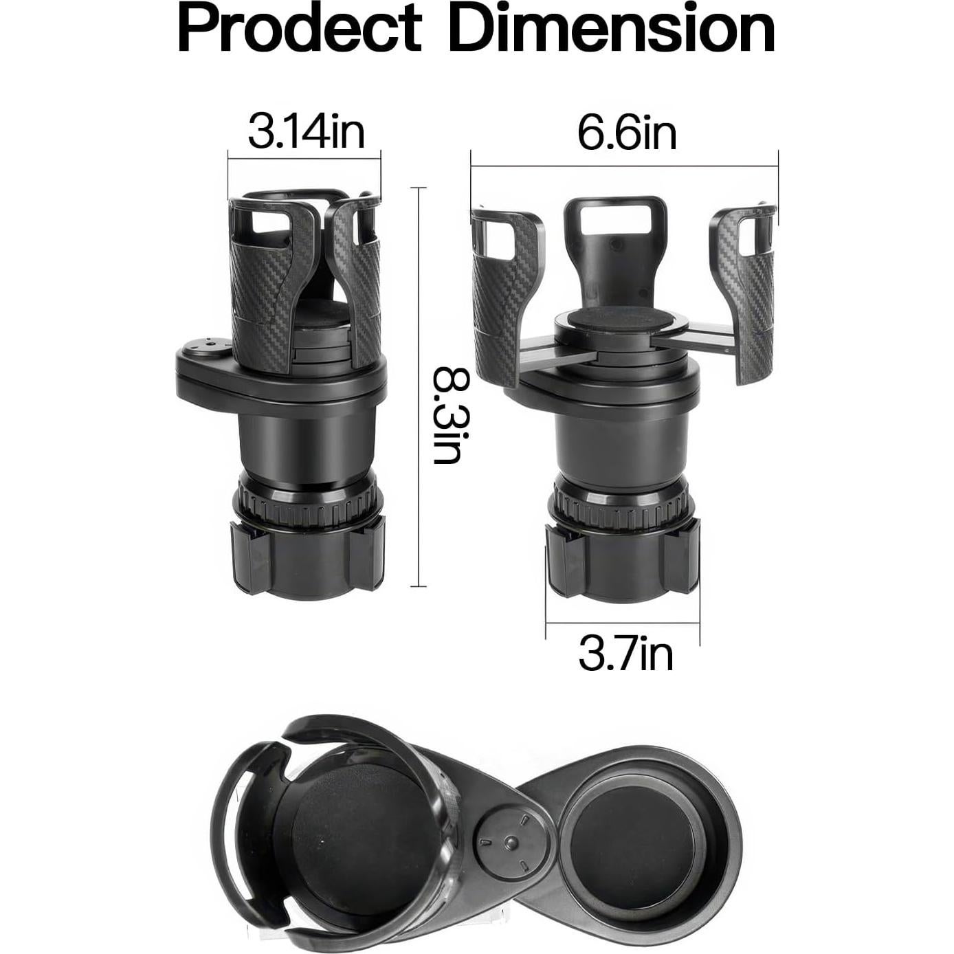 Soporte para Tazas de Coche VisionSync AC006 Ajustable 2 en 1