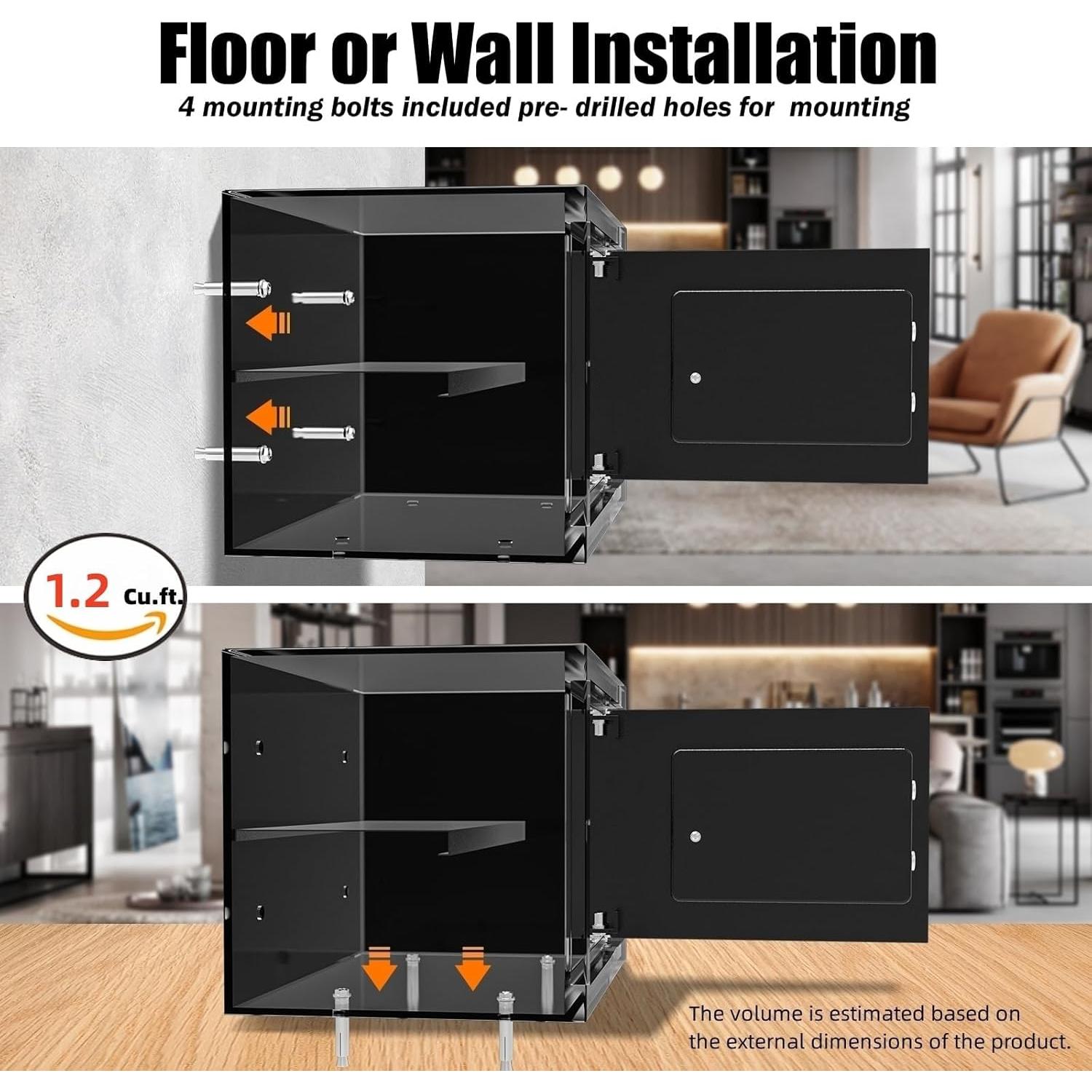 Caja Fuerte PATRON 1.2 Pies cúbicos con Alarma y Bolsa Fuego