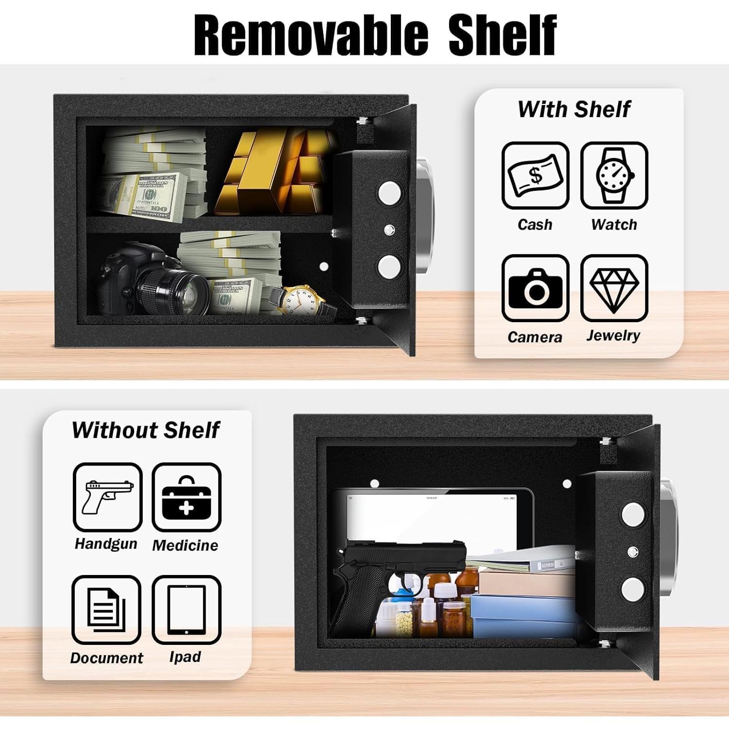 Caja Fuerte PATRON 1.2 Pies cúbicos con Alarma y Bolsa Fuego