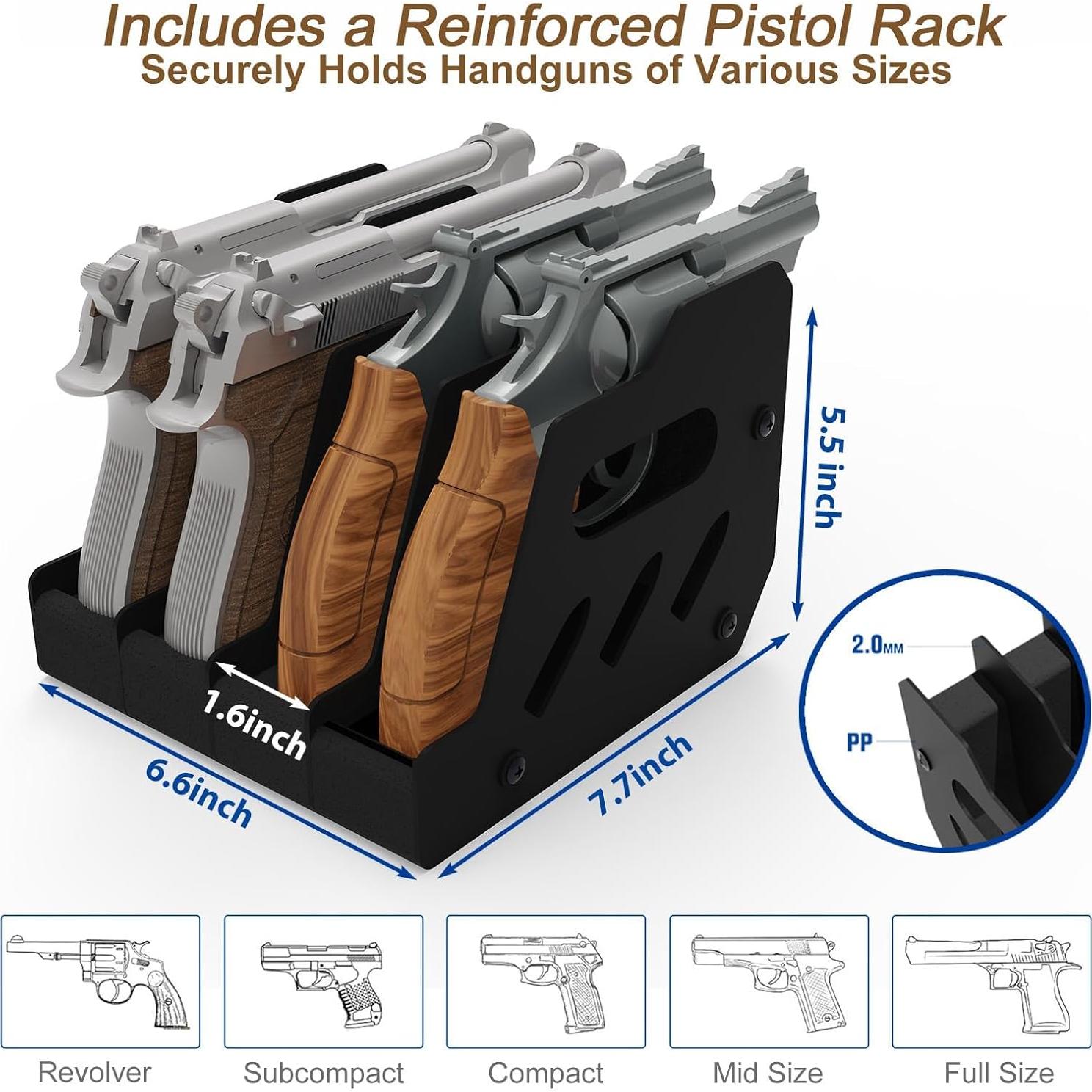 Caja Fuerte Ignífuga PATRON 2.3 Pies³ con Soporte para 4 Armas