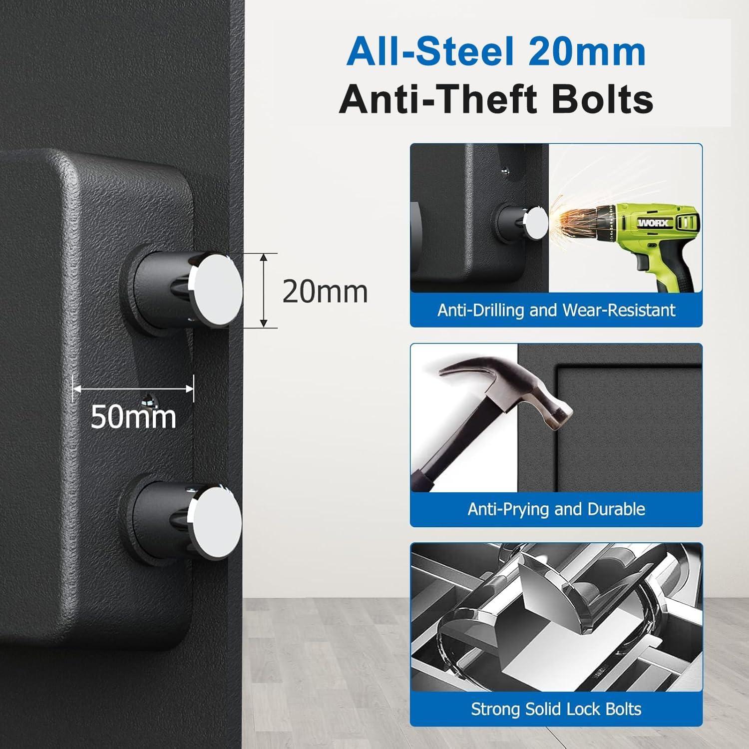 Caja Fuerte Ignífuga PATRON 2.3 Pies³ con Soporte para 4 Armas