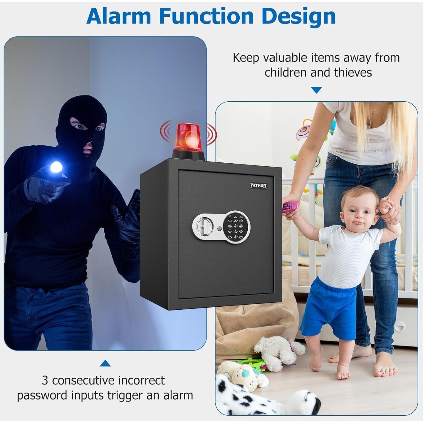 Caja Fuerte Ignífuga PATRON 2.3 Pies³ con Soporte para 4 Armas