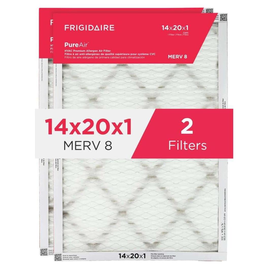Filtro de Aire HVAC Frigidaire PureAir MERV 8 14x20x1 - 2 PZ