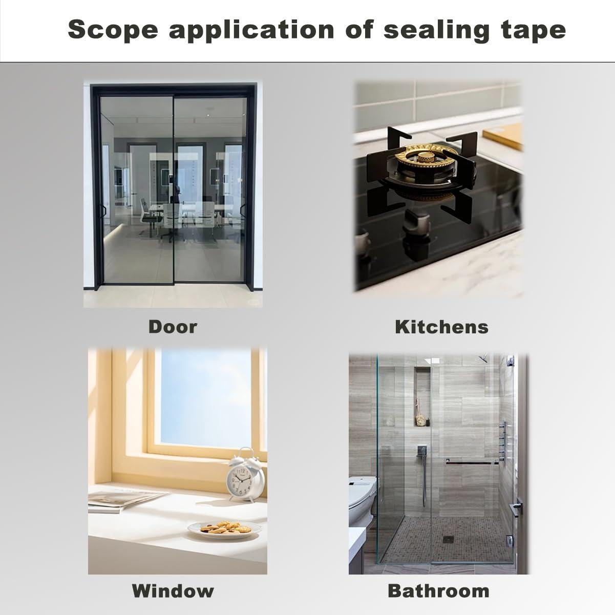 Cinta de Sellado de Silicona Transparente HNZGYB 5.08 cm x 4.88 m