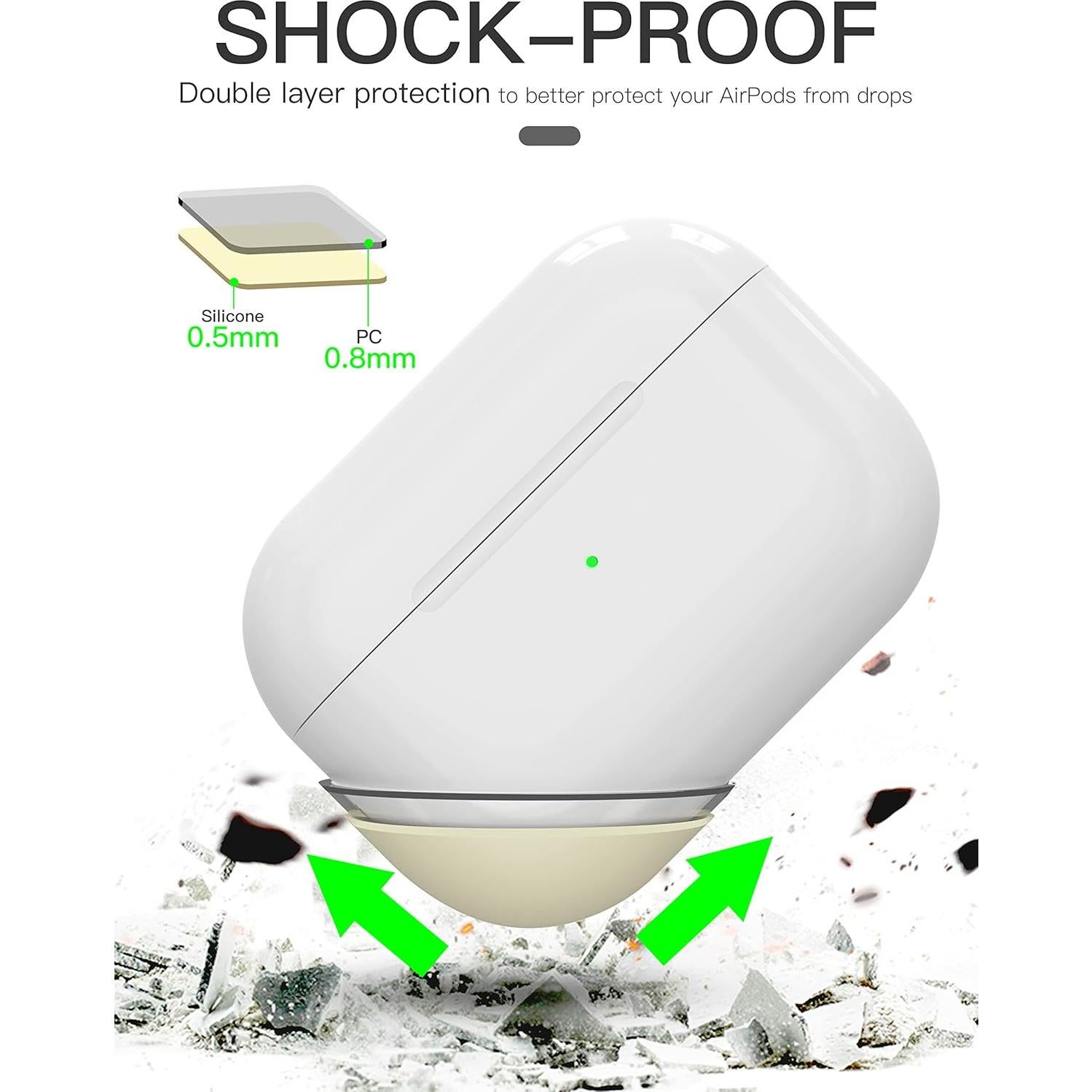 Funda de Silicona Líquida VEIRRW para AirPods Pro 2 Beige