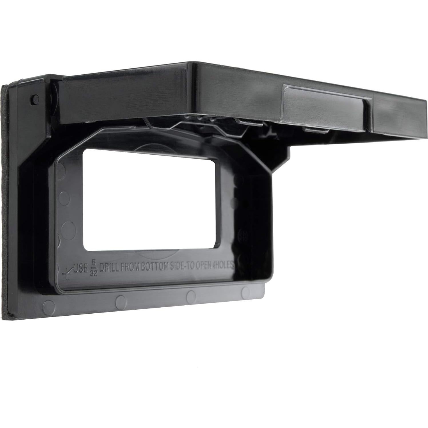 Cubierta de Placa de Salida Energía Exterior RecPro Negro