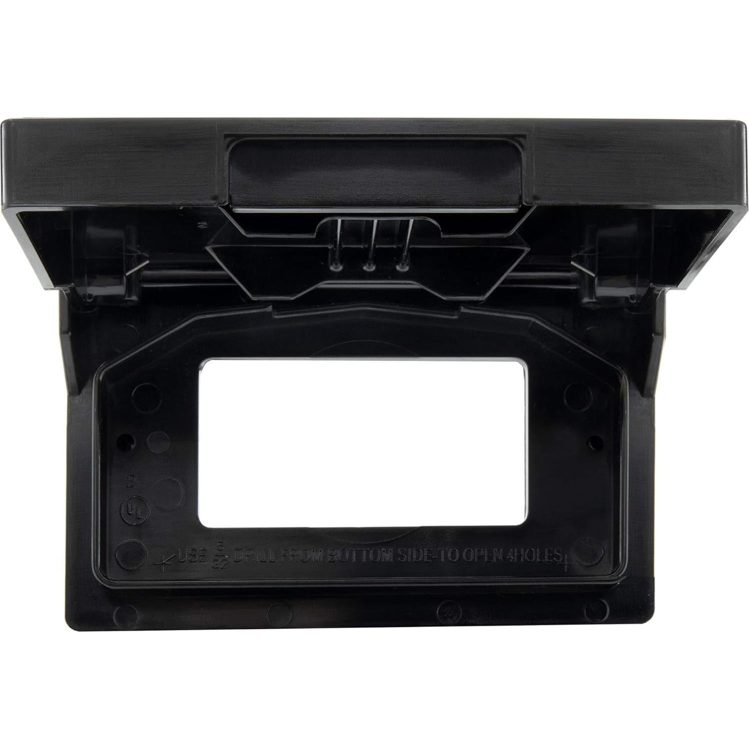 Cubierta de Placa de Salida Energía Exterior RecPro Negro