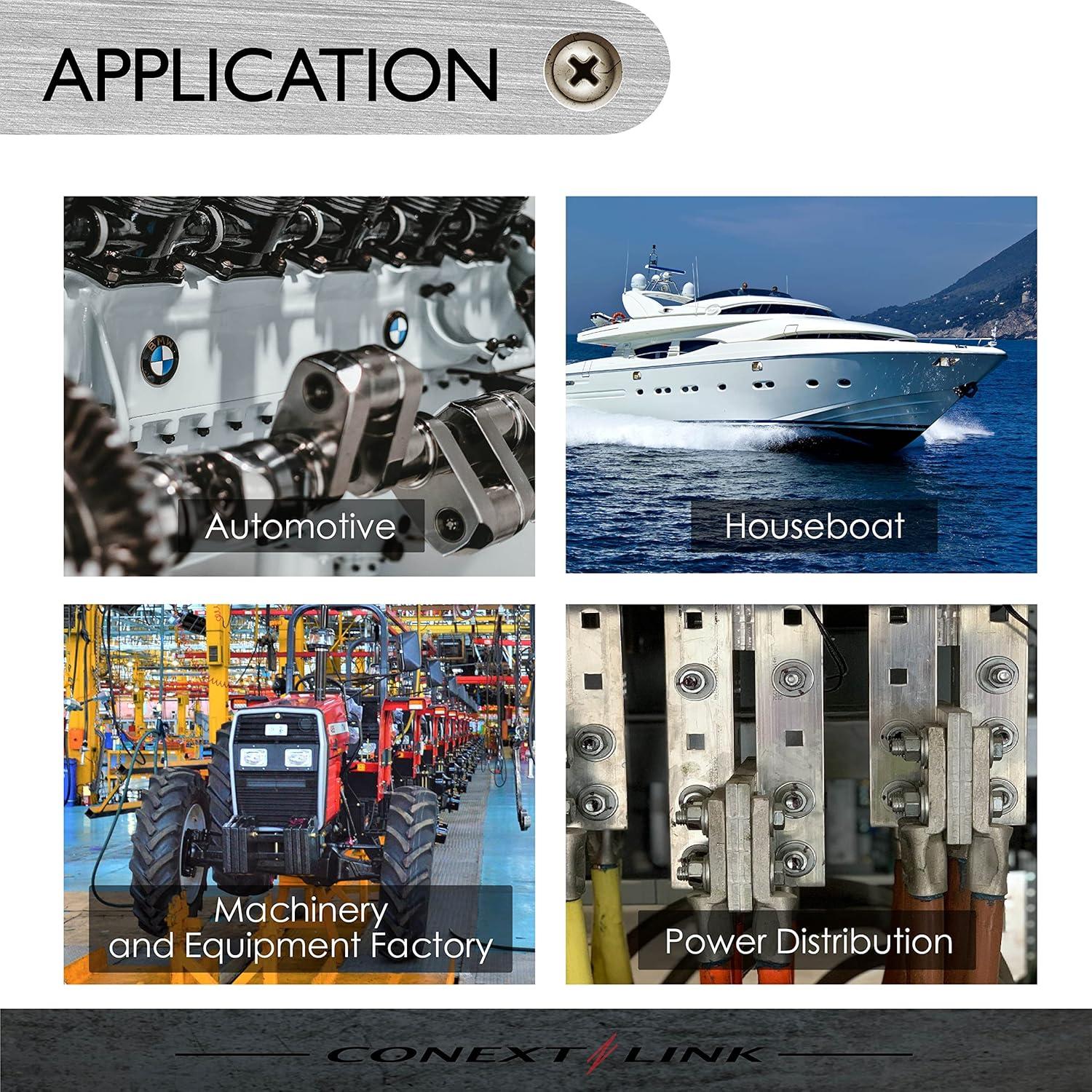 Bushing a Prueba de Agua IP68 Conext Link 5pcs Nylon Negro