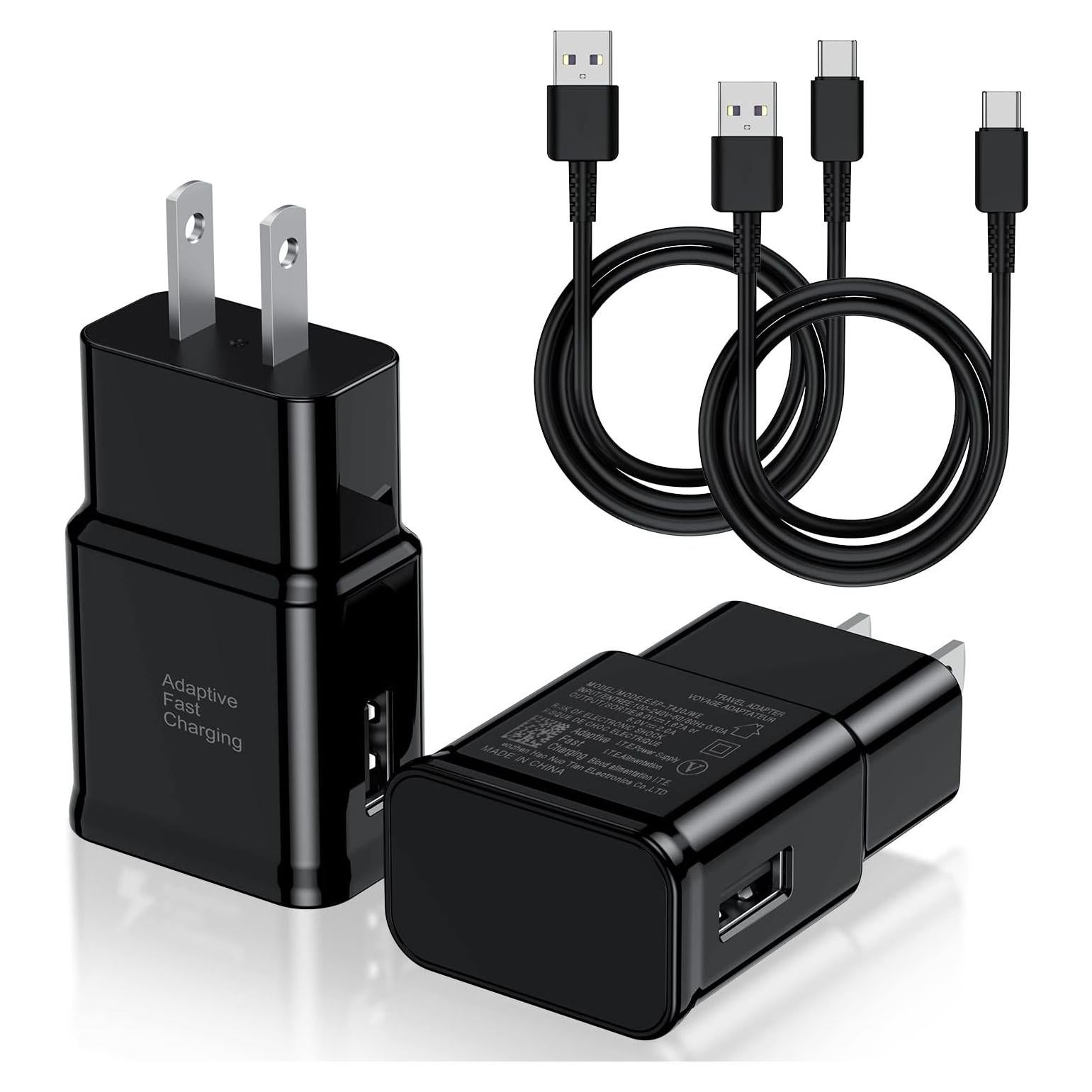 Cargador Rápido Tipo C USB 2 Piezas 15W para Samsung y Pixel