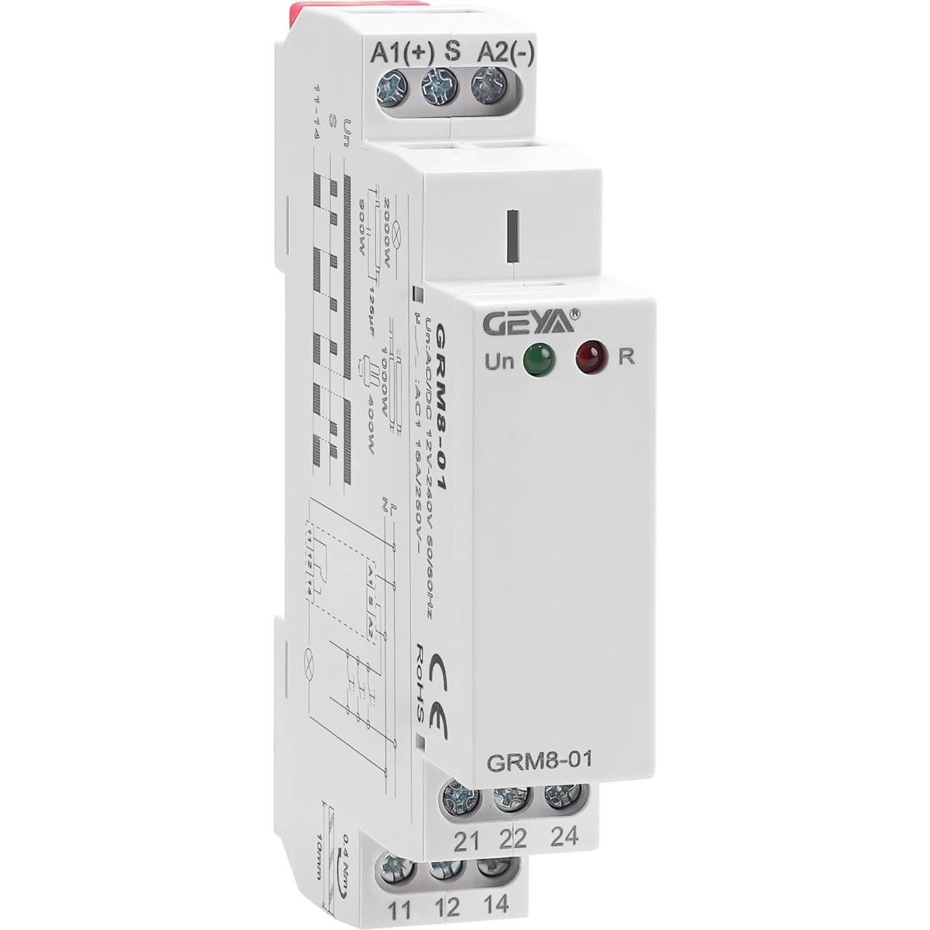 Relé de Impulso GEYA GRM8-01 16A Montaje en Riel DIN