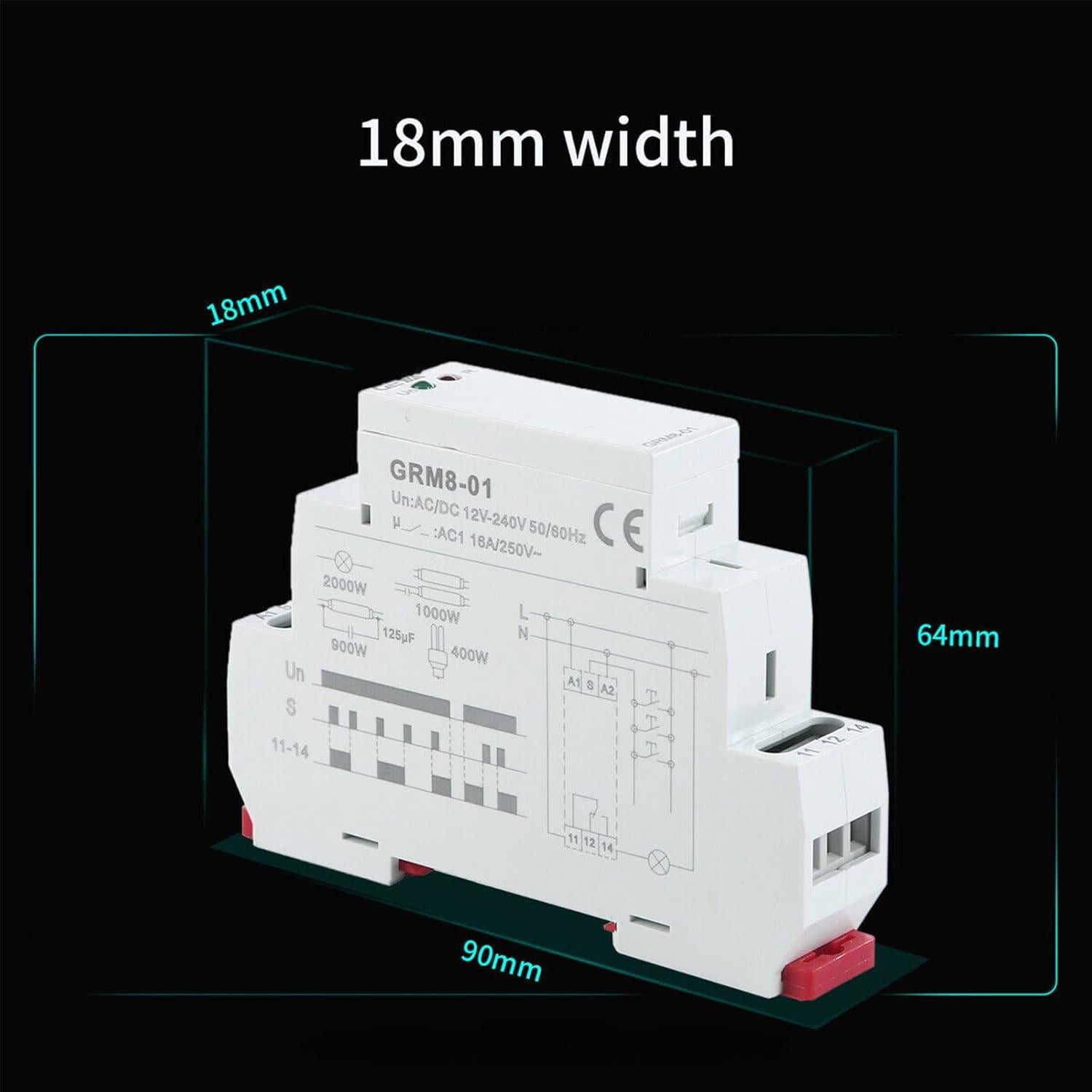 Relé de Impulso GEYA GRM8-01 16A Montaje en Riel DIN