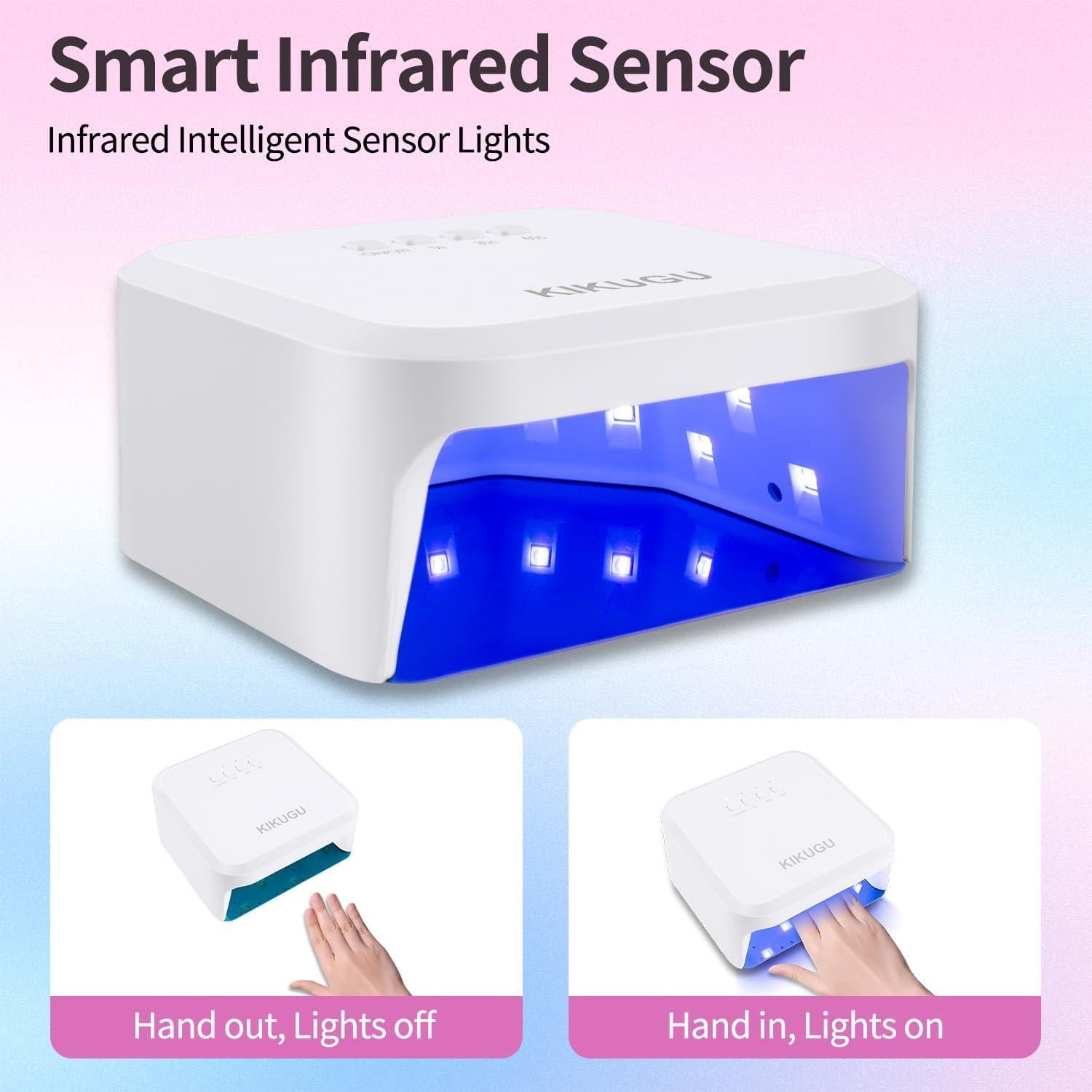 Lámpara UV LED para Uñas de Gel Kikugu H11, Secado Rápido