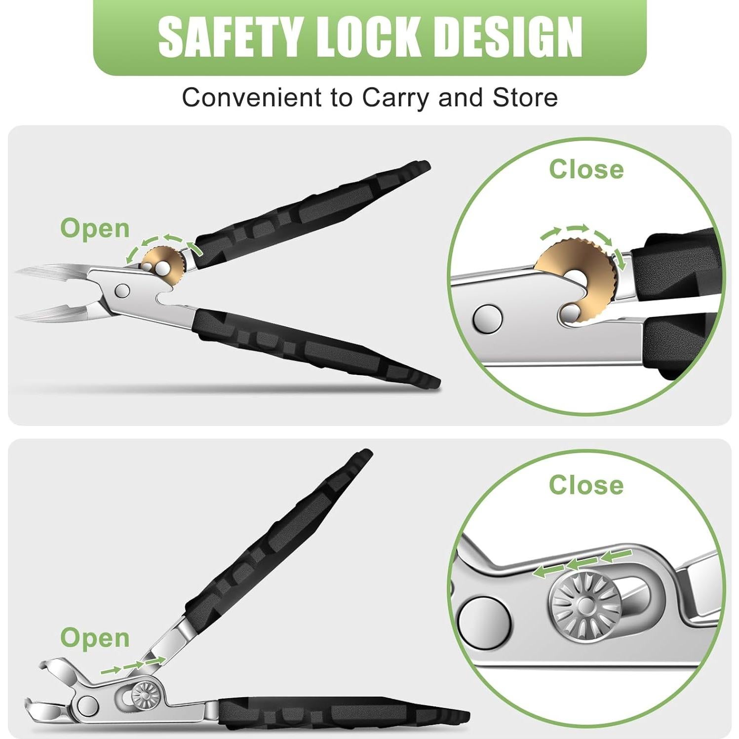 Cortauñas Ergonómico HANDWENG para Uñas Gruesas y Encarnadas