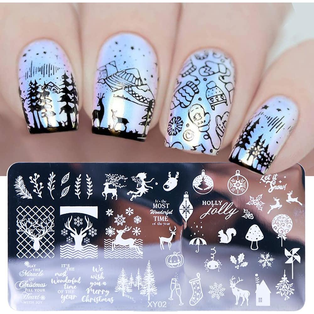 Kit de Estampado de Uñas de Navidad Qdsuh - 5 Piezas