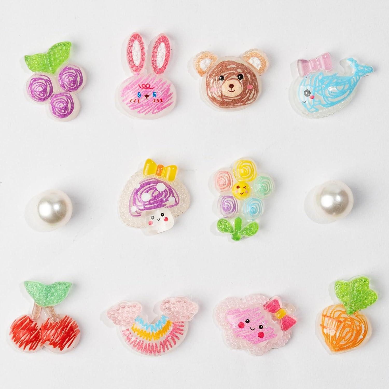 Encantos de Zapato Brillante Coywx - 12 Piezas para Mujeres