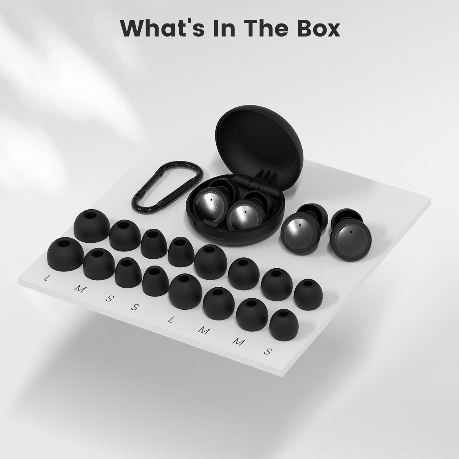 Tapones para oídos JUSTRVN - 2 pares, reducción de ruido 30dB