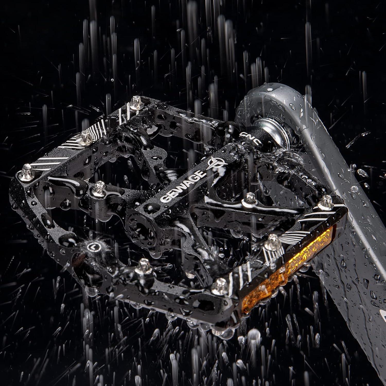 Pedales de Bicicleta GEWAGE M 9/16" con Reflectores y Rodamientos