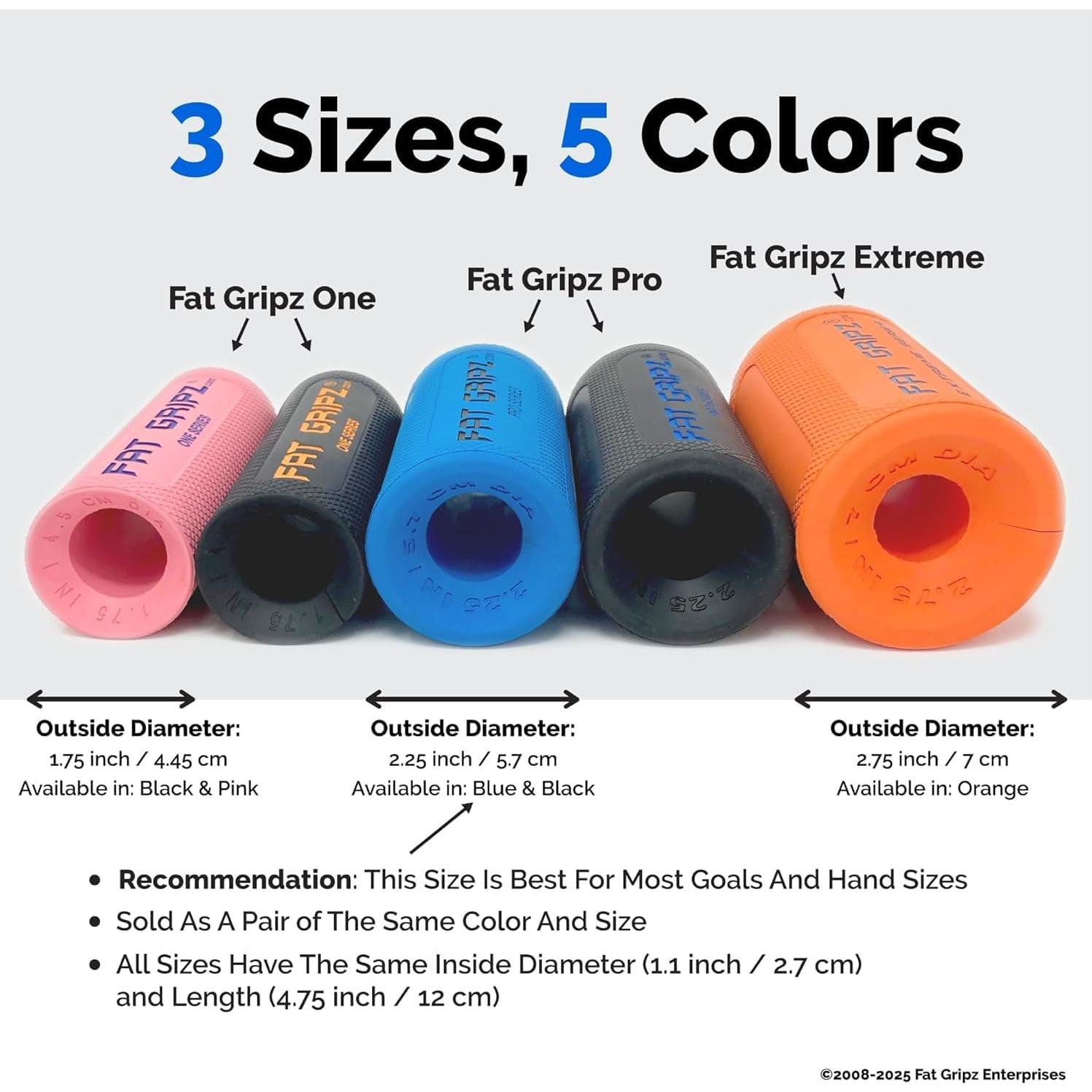 Fat Gripz Pro - Agarre Grueso para Fuerza y Tamaño de Brazos