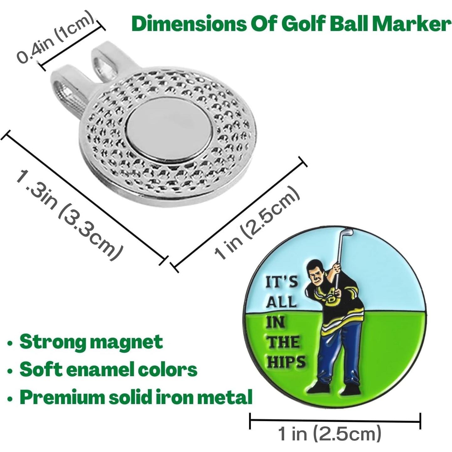 Marcador de Pelotas de Golf Artpreti con Clip Magnético 3 Unidades