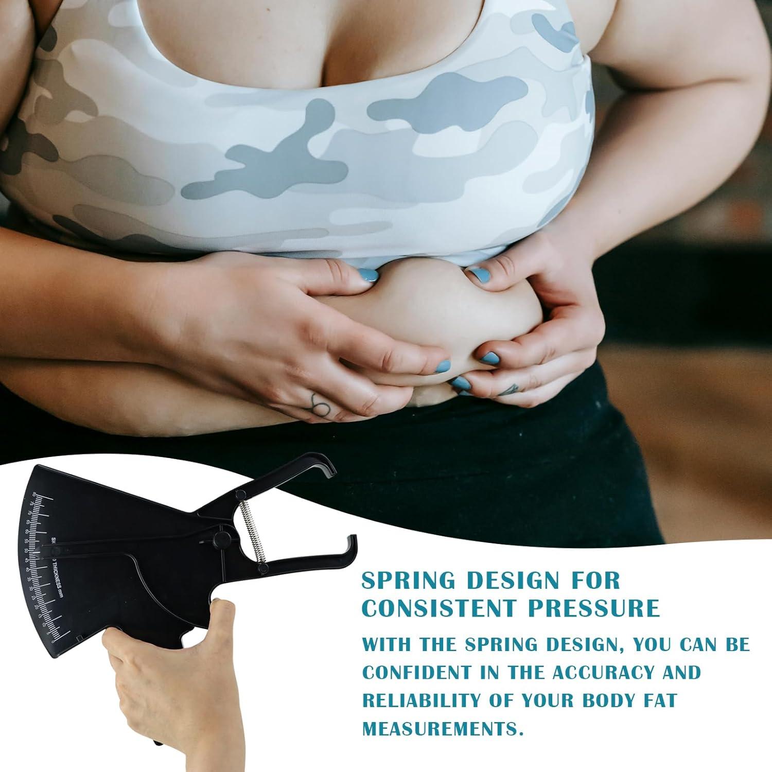 Calibrador de Grasa Corporal ZJIVQO Doble Resorte Negro