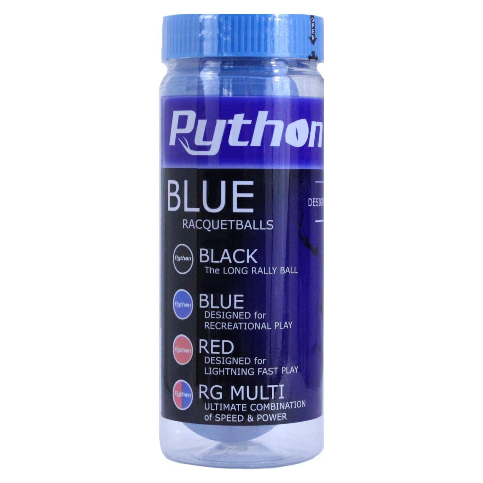 Pelota de Raquetbol Python Azul Estándar 0.17 kg