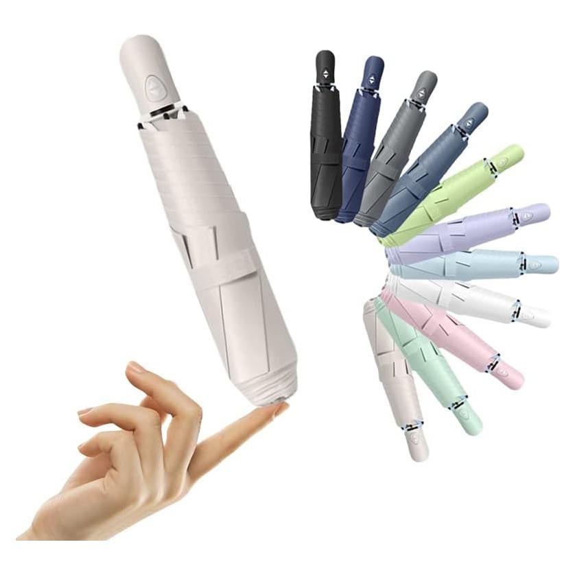 Paraguas automático compacto UV UPF 50 Beige 90cm ligero