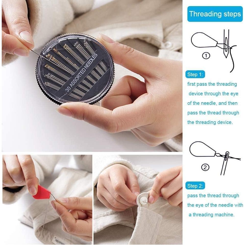 Kit de Costura Portátil 128 Piezas Bordado Vintage Verde