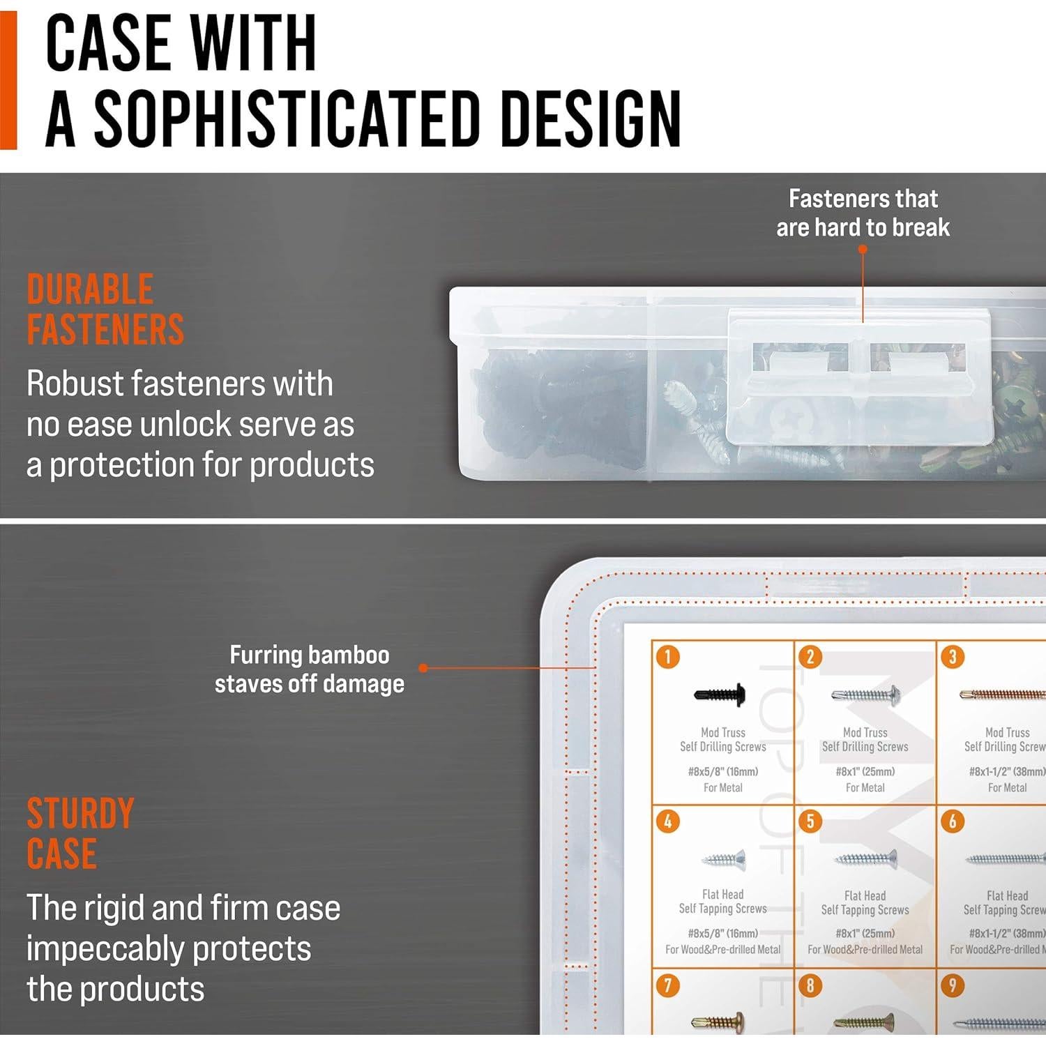 Kit de Tornillos Autoperforantes MYTOW 250 Pcs Multiuso