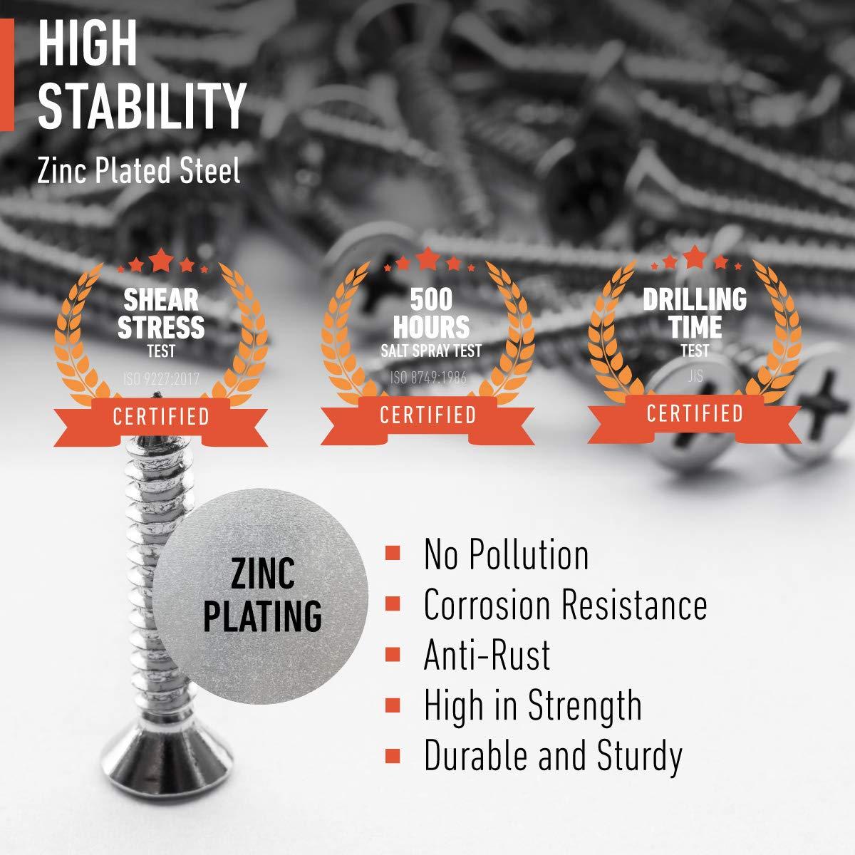 Kit de Tornillos Autoperforantes MYTOW 250 Pcs Multiuso