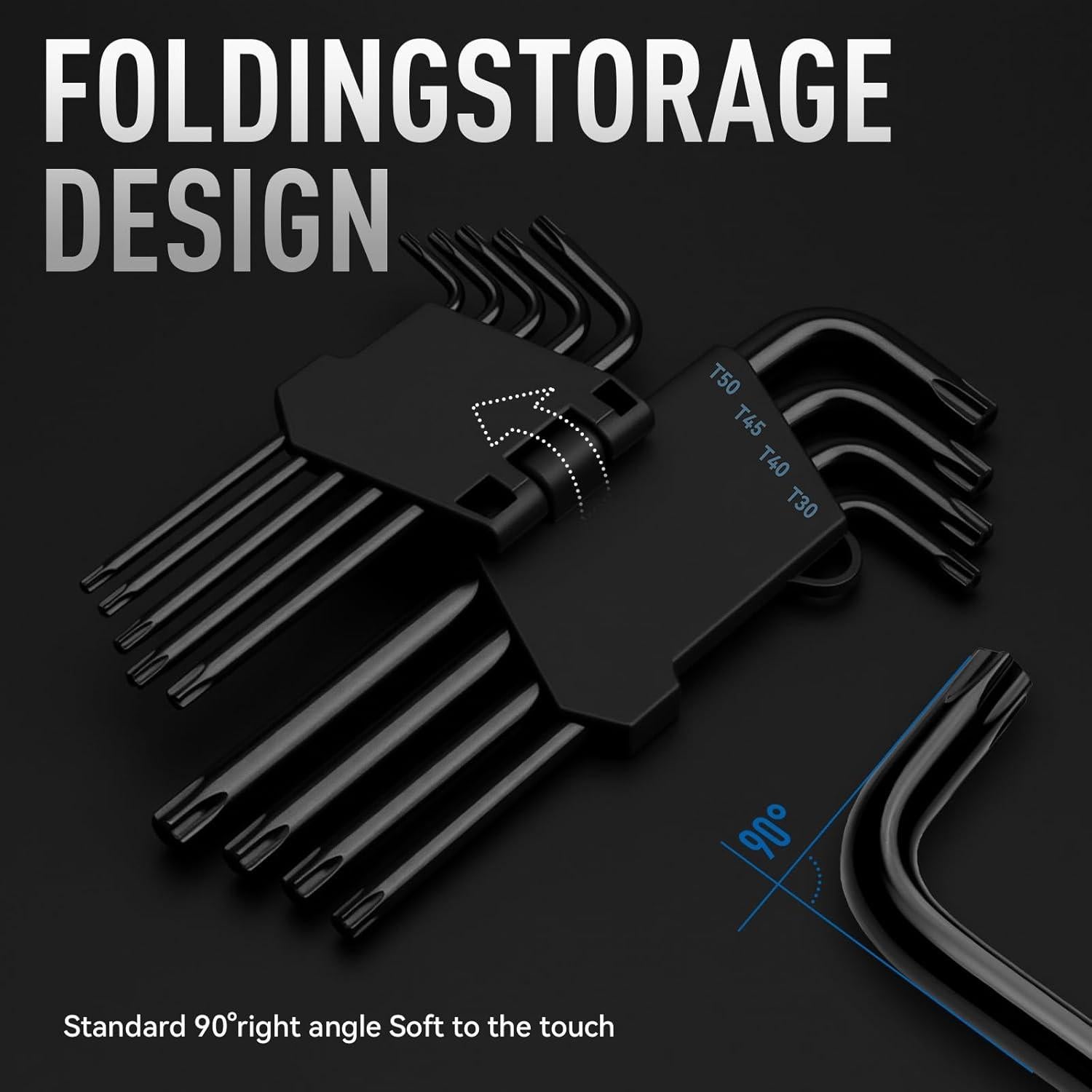 Juego de Llaves Allen Torx DISEN 9 Piezas T10-T50 Acero CR-V