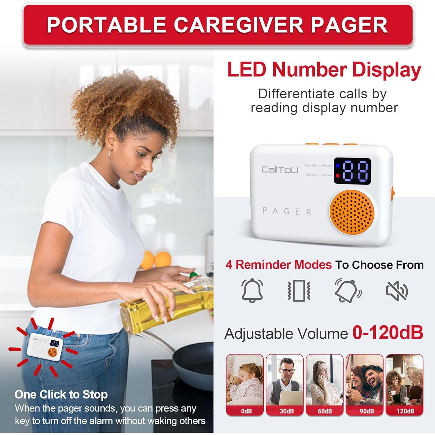 Alarma de Cama Inalámbrica CallToU con Sensor de Movimiento