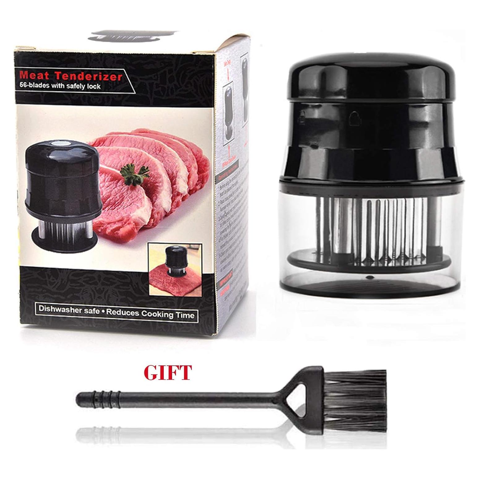 Ablandador de Carne TCCMEIR Acero Inoxidable 56 Agujas Negro