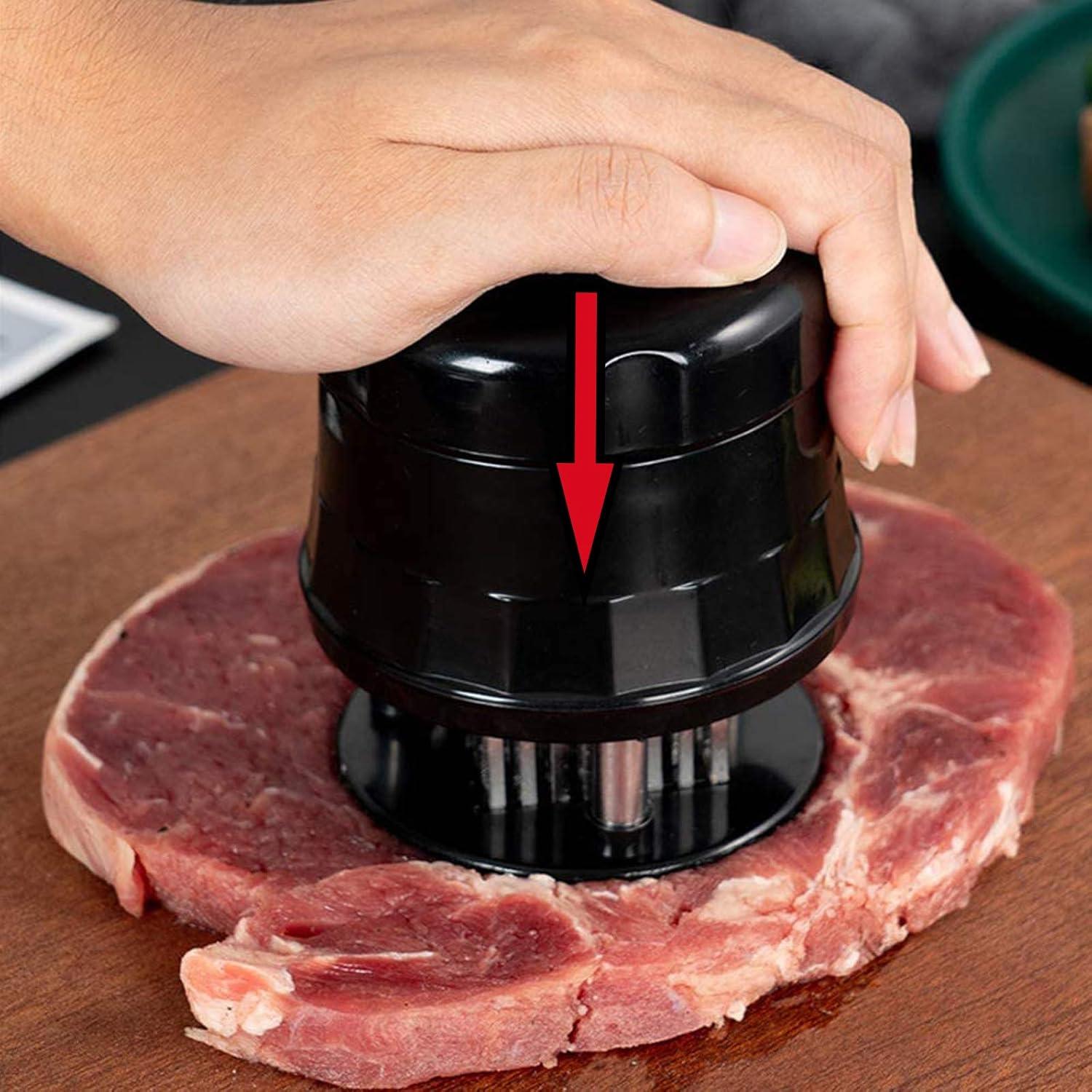 Ablandador de Carne TCCMEIR Acero Inoxidable 56 Agujas Negro