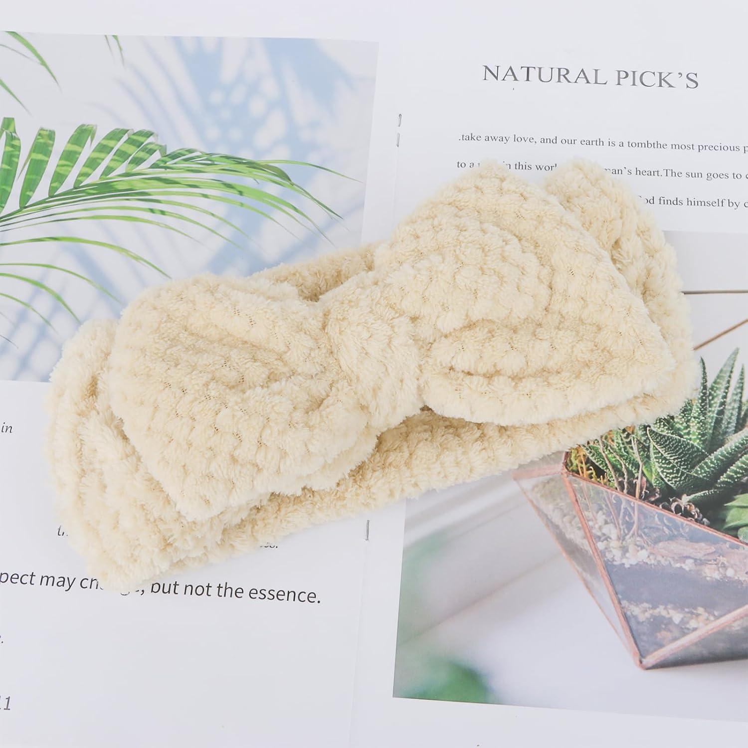 Banda de Spa YISSION 2PCS Microfibra Elástica para Cuidado Facial