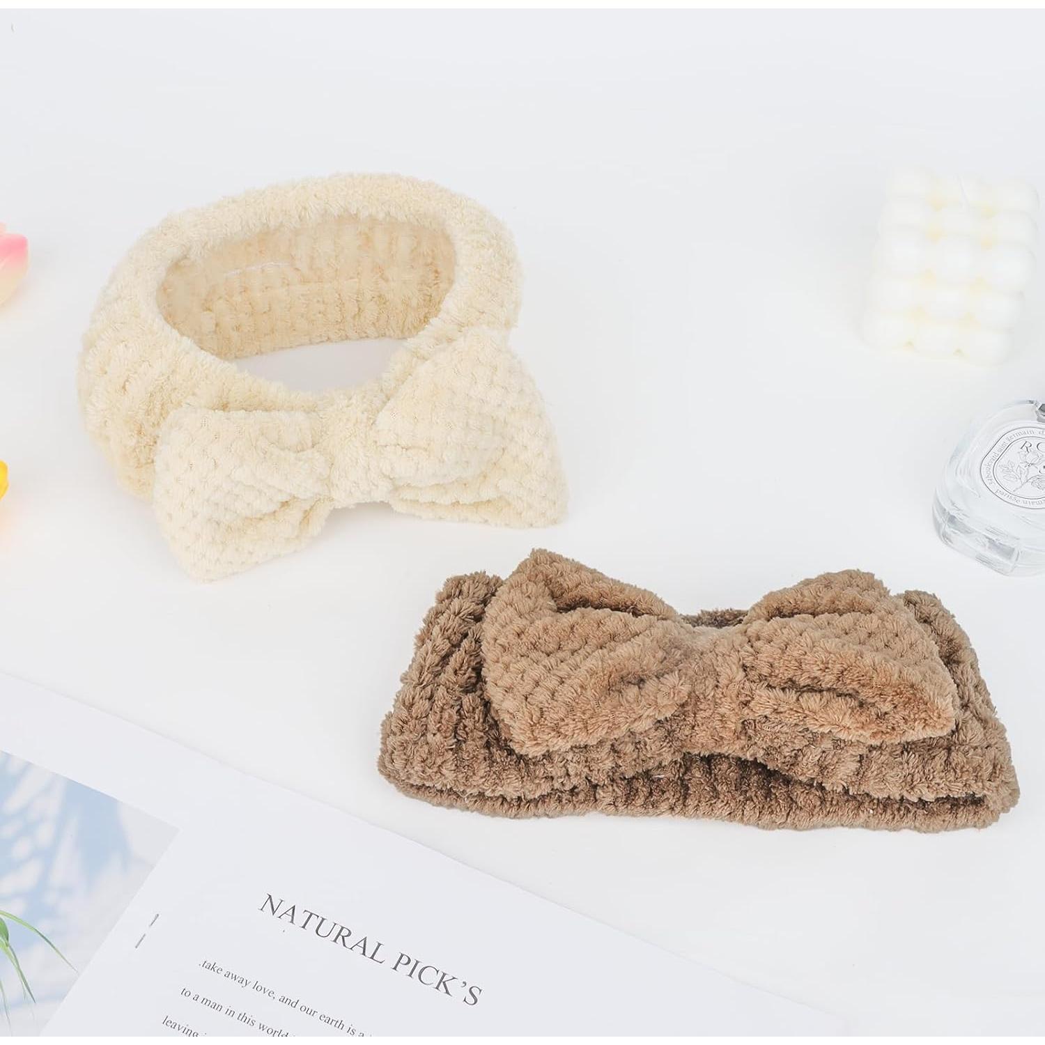 Banda de Spa YISSION 2PCS Microfibra Elástica para Cuidado Facial