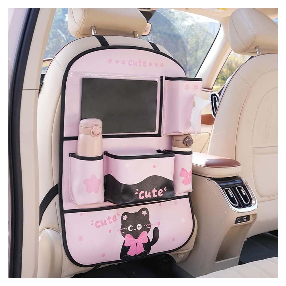 Organizador de Asiento Trasero YUNZLAN Cuero Sintético Rosa