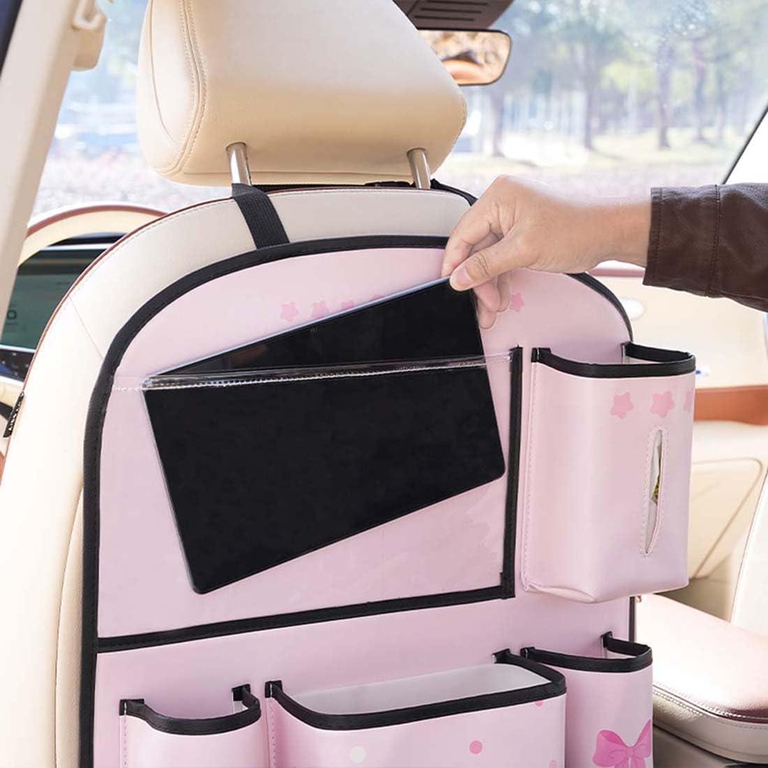 Organizador de Asiento Trasero YUNZLAN Cuero Sintético Rosa